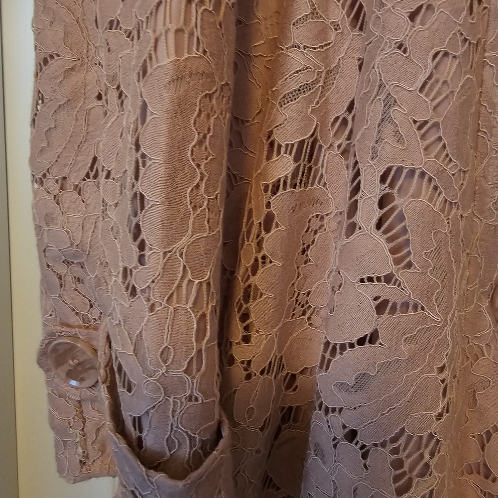 Torrid Pink Lace Pea Coat - Picture 9 of 16